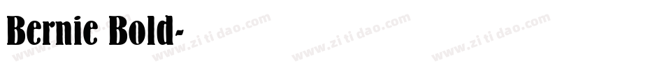 Bernie Bold字体转换